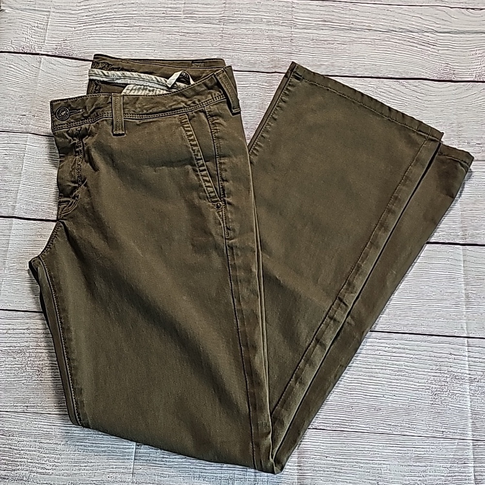 7 for all mankind waist 30 green bootcut pants